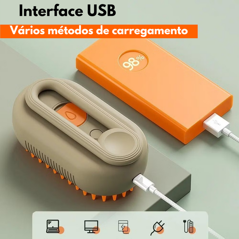 Escova de Vapor Steam : Tecnologia e Conforto para o Cuidado do Seu Pet